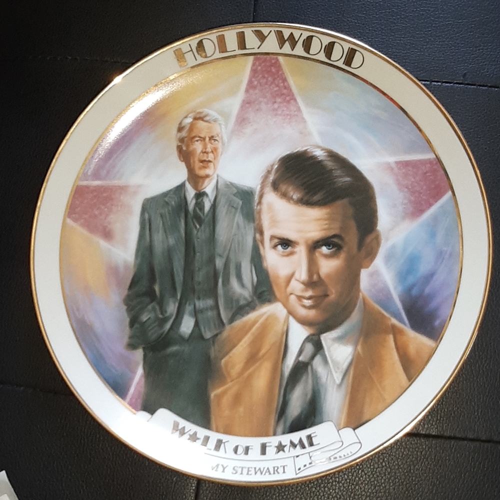 Authentic James Stewart Hollywood plate